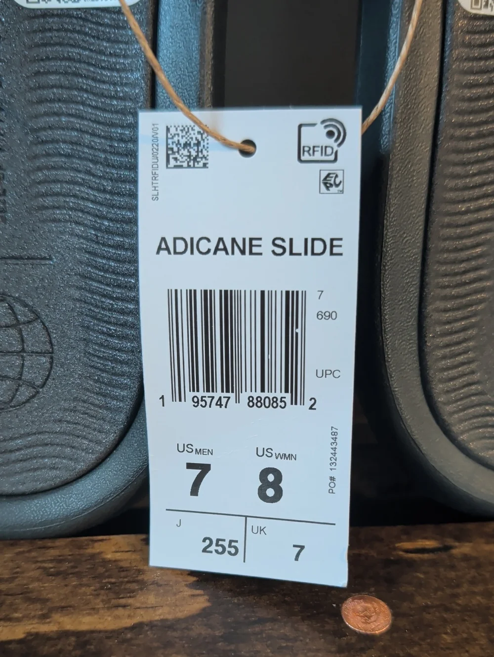 adidas Unisex Black Adicane Slide Sandals